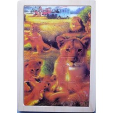 Wooden 12 Piece Lions Puzzle Wooden 12 Piece Lions Puzzle